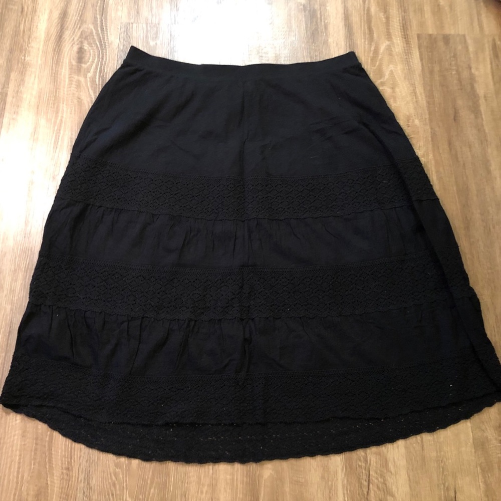 Lane Bryant Long Black Skirt